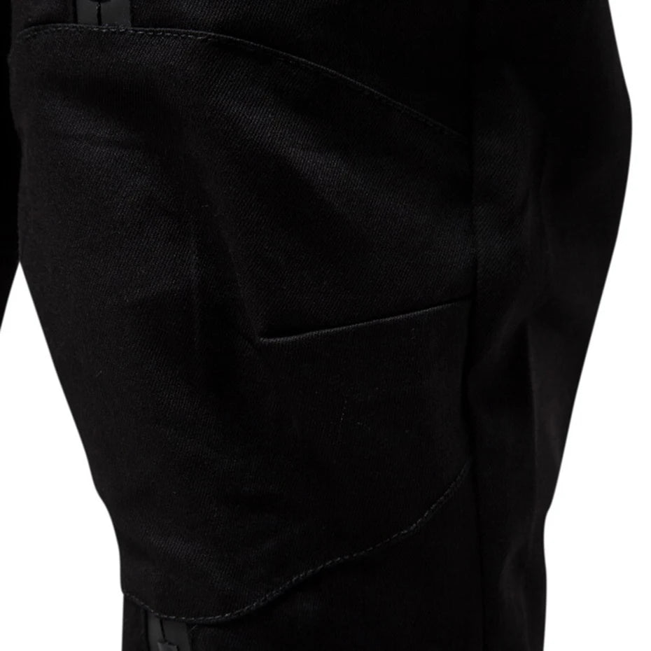 Techwear Black Zip Cargo Pants — fit shot