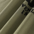 Black Lonely Shadow Graphic T-Shirt — fabric close-up