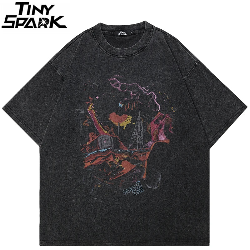 Graffiti Washed T-Shirt — front view