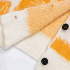 Car Y2K Cat Graphic Knit Oversized Sweater — fabric close-up