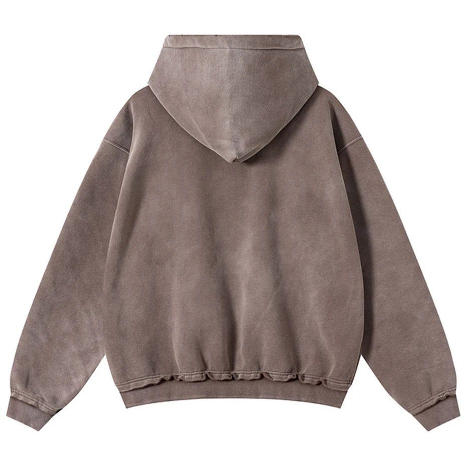 Vintage Ripped Oversized Jacket — front view