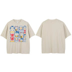 Beige Cat Graphic T-Shirt — side view
