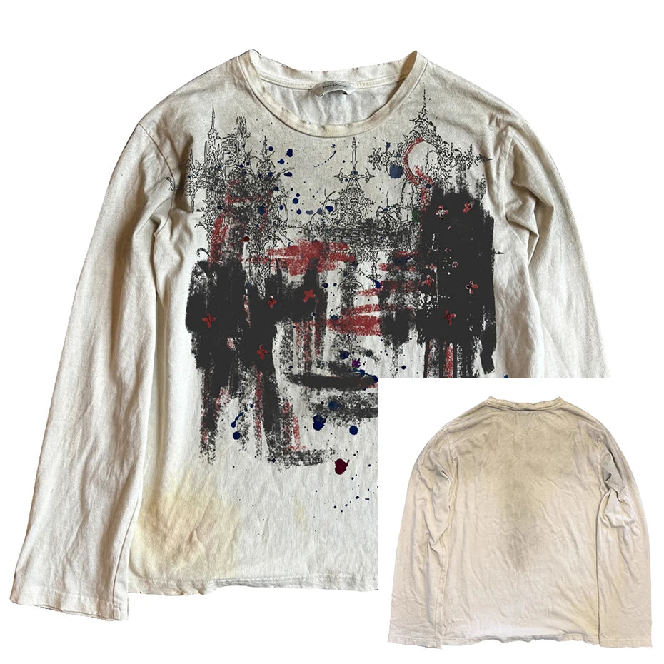 Vintage Oversized Long Sleeve Tee — flat lay