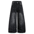 Punk Denim Baggy Jeans — fabric close-up
