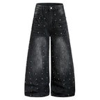 Punk Denim Baggy Jeans — fabric close-up