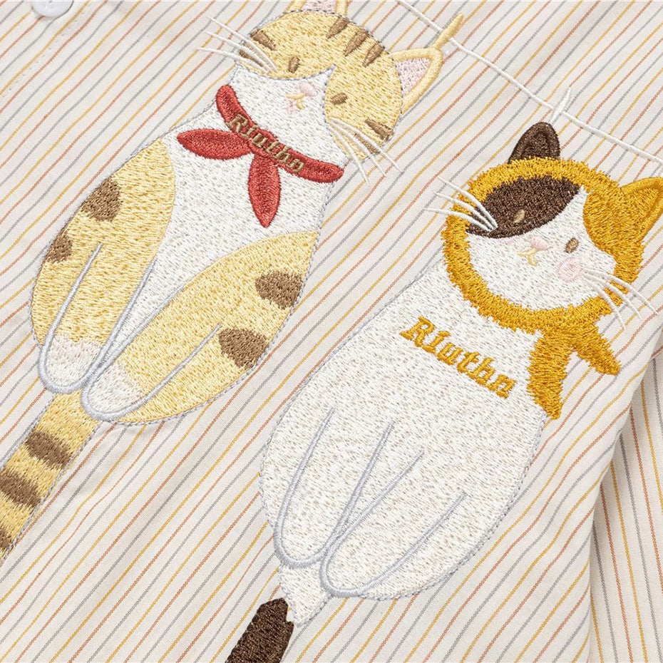 Cat Loose T-Shirt — fit shot