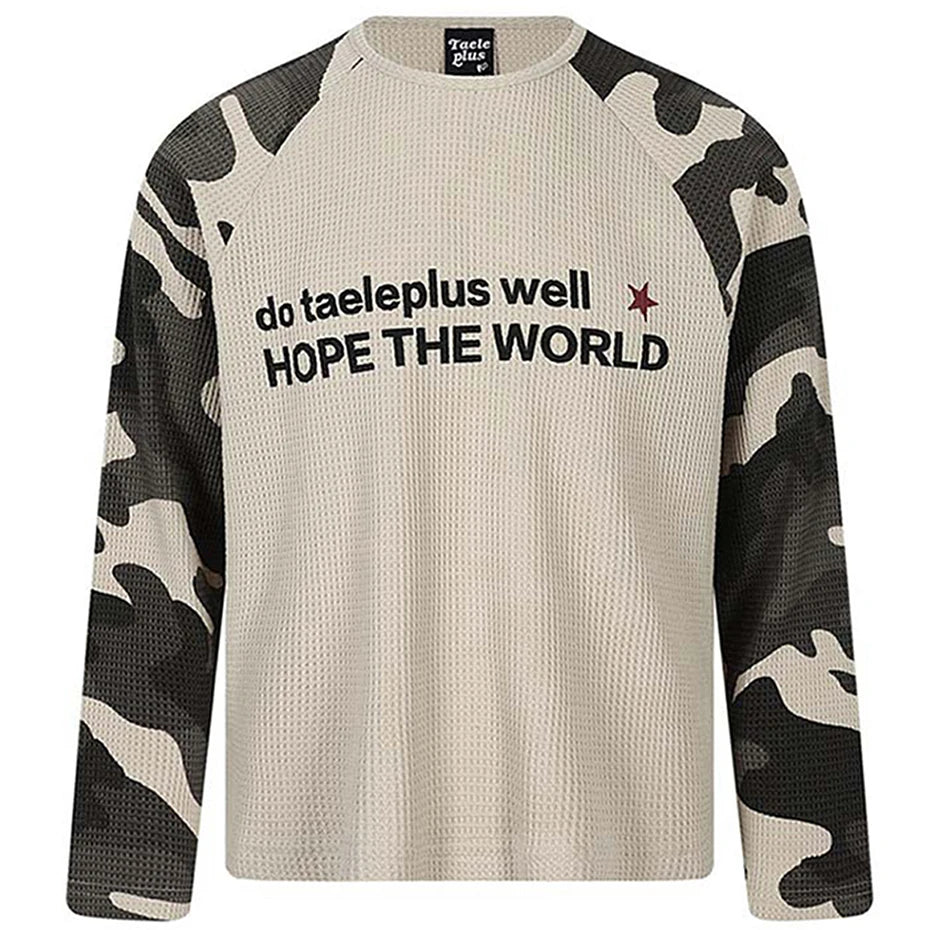 Camouflage Oversized Long Sleeve Tee — styling shot