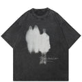 Y2K Black Shadow Washed T-Shirt — front view
