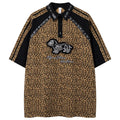 Y2K Leopard Patchwork Oversized T-Shirt — styling shot