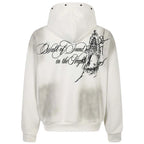 Hooded Vintage Zip Oversized Jacket — front view
