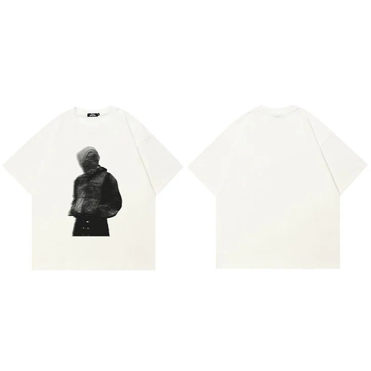Mask Beige Graphic T-Shirt — styling shot