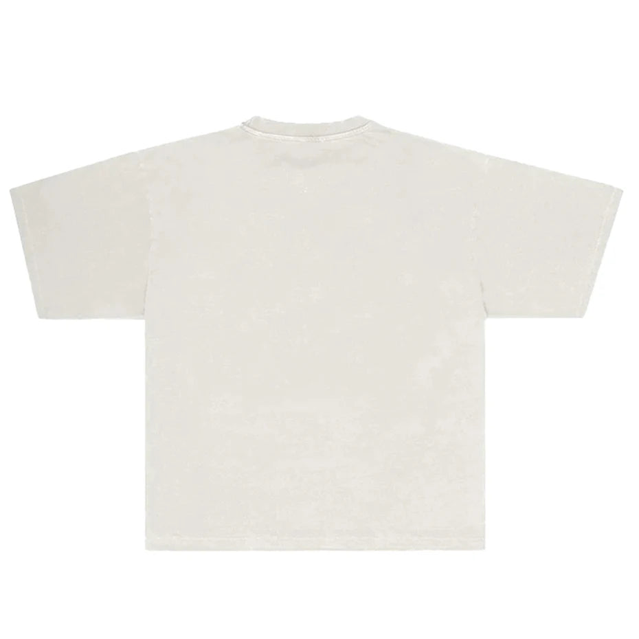 Vintage Cats Graphic Oversized T-Shirt — fabric close-up