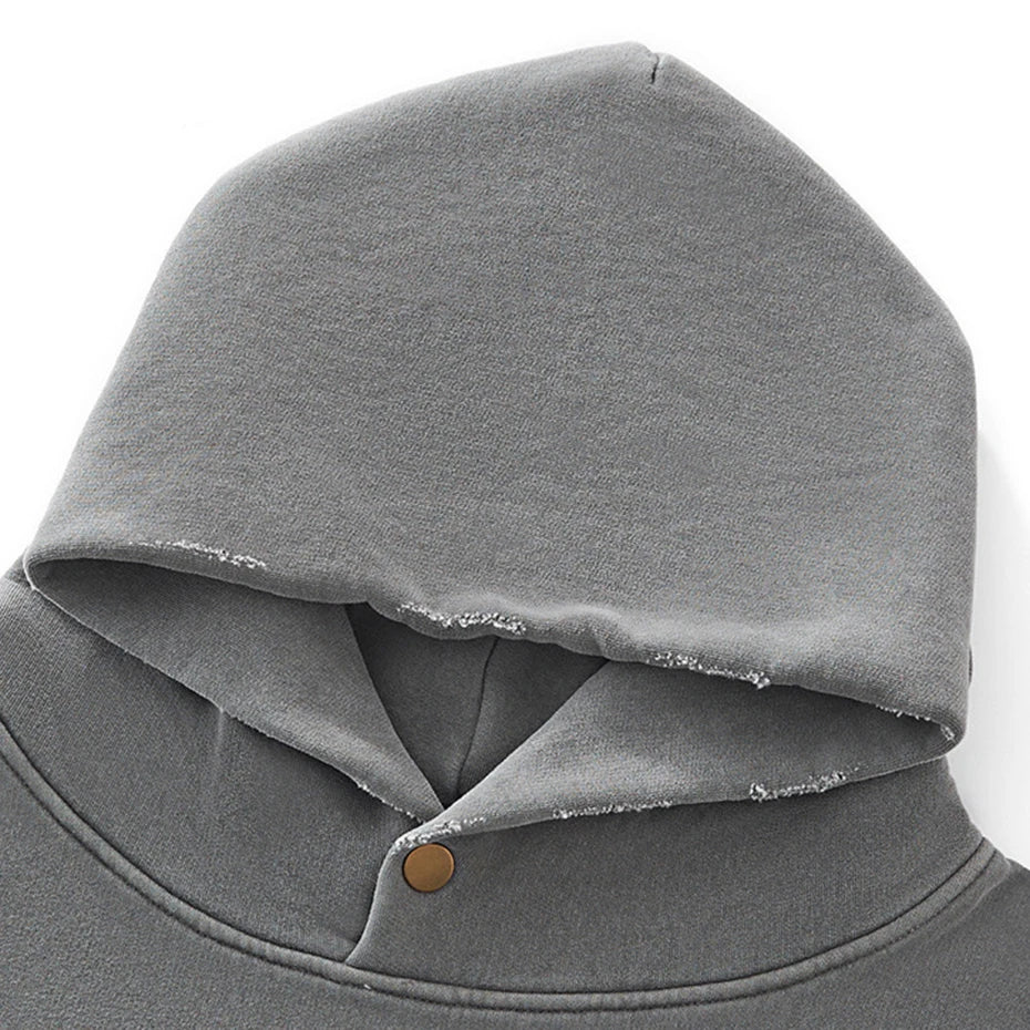 Pullover Vintage Oversized Hoodie — fit shot