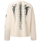 Black Skeleton Graphic Oversized Long Sleeve Tee — detail shot