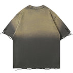Vintage Star Distressed Loose T-Shirt — detail shot