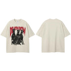 Print Beige Doberman Dog Graphic T-Shirt — styling shot
