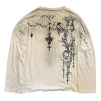 Vintage Flower Graphic Oversized Long Sleeve Tee — front view
