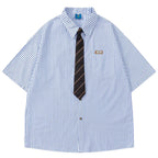 Y2K Vintage Loose Shirt — styling shot