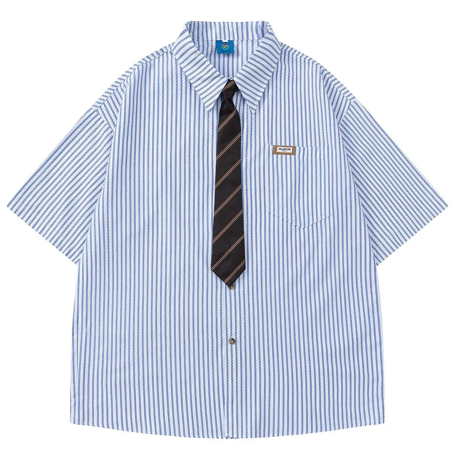 Y2K Vintage Loose Shirt — styling shot