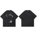 Washed Black French Bulldog Graphic T-Shirt — styling shot