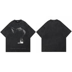 Washed Black French Bulldog Graphic T-Shirt — styling shot