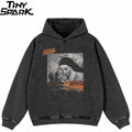 Sister Black Graphic Oversized Hoodie — front view