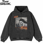 Sister Black Graphic Oversized Hoodie — front view