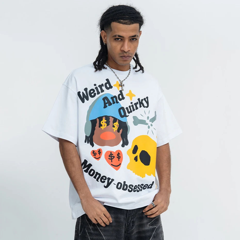 Shirts Y2K Graphic Loose T-Shirt — detail shot