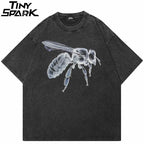 Ray Retro Black Washed T-Shirt — front view