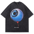 Vintage Eyes Print Oversized T-Shirt — styling shot