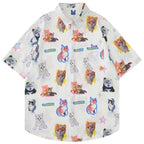 Funny Y2K Cat Graphic Loose Shirt — styling shot