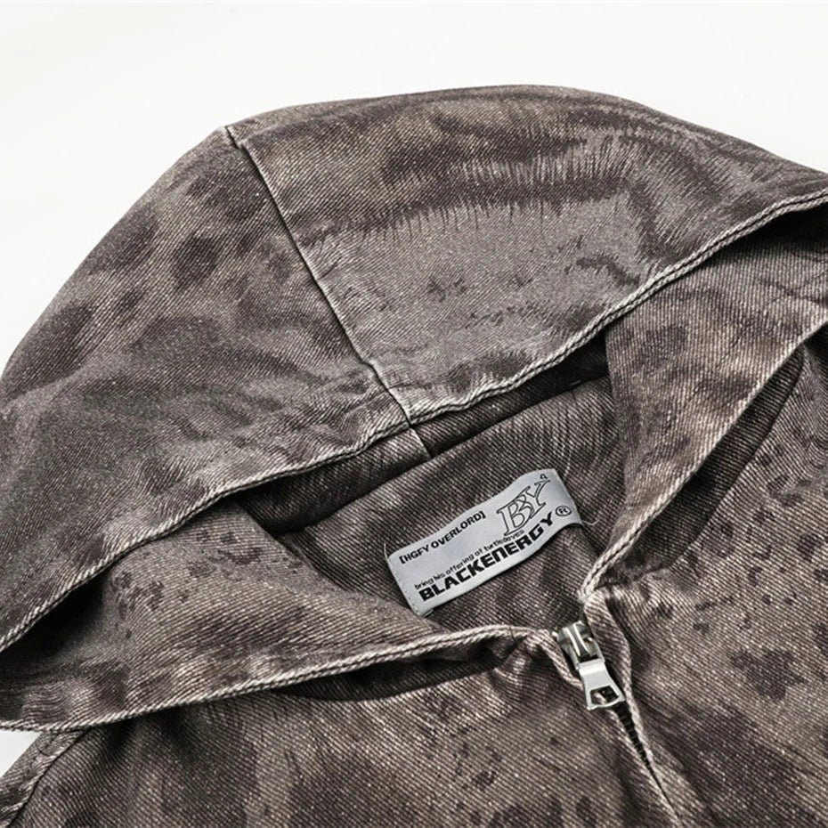 Vintage Leopard Oversized Coat — back view