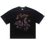 Y2K Hip Hop Graphic Oversized T-Shirt — front view