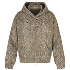 Vintage Leopard Hooded Oversized Jacket — styling shot