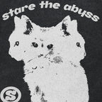 Retro Black Cat Washed T-Shirt — back view