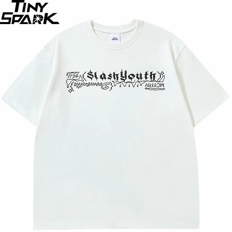 Y2K Cartoon Angel Graphic T-Shirt — fit shot