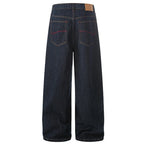 Y2K Patchwork Denim Baggy Jeans — front view