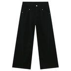 Blue Denim Straight Jeans — fit shot