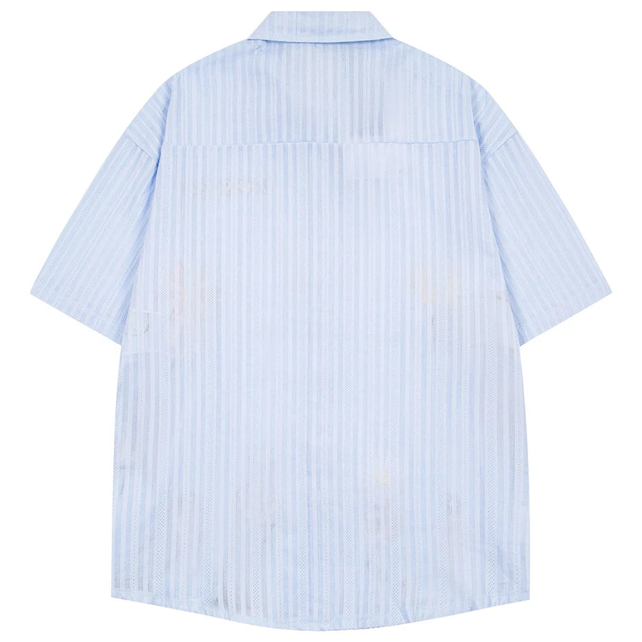 Shirts Cat Graphic Loose Shirt — front view
