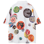 Cats Graphic Loose Shirt — detail shot