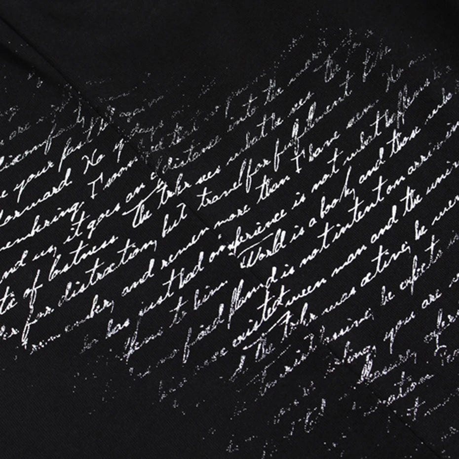 Y2K Black Eye Graphic Loose T-Shirt — fabric close-up