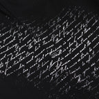 Y2K Black Eye Graphic Loose T-Shirt — fabric close-up