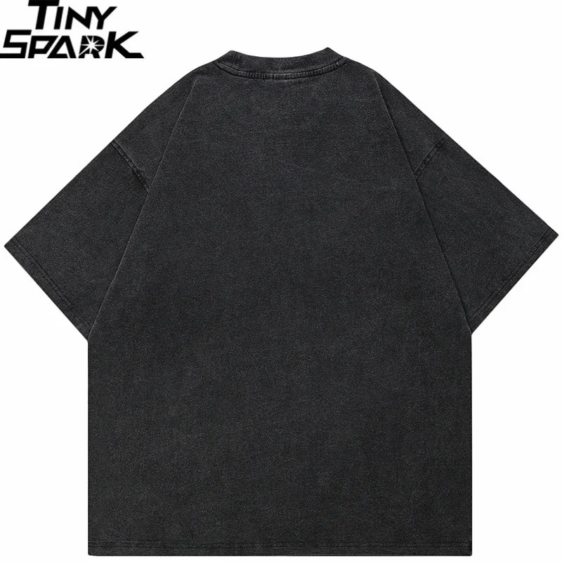Y2K Pink Graphic Oversized T-Shirt — front view