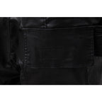 Punk Black Cargo Pants — fabric close-up