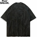 Vintage Anime Cartoon Graphic Oversized T-Shirt — back view