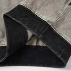 Vintage Patchwork Loose Hoodie — fabric close-up