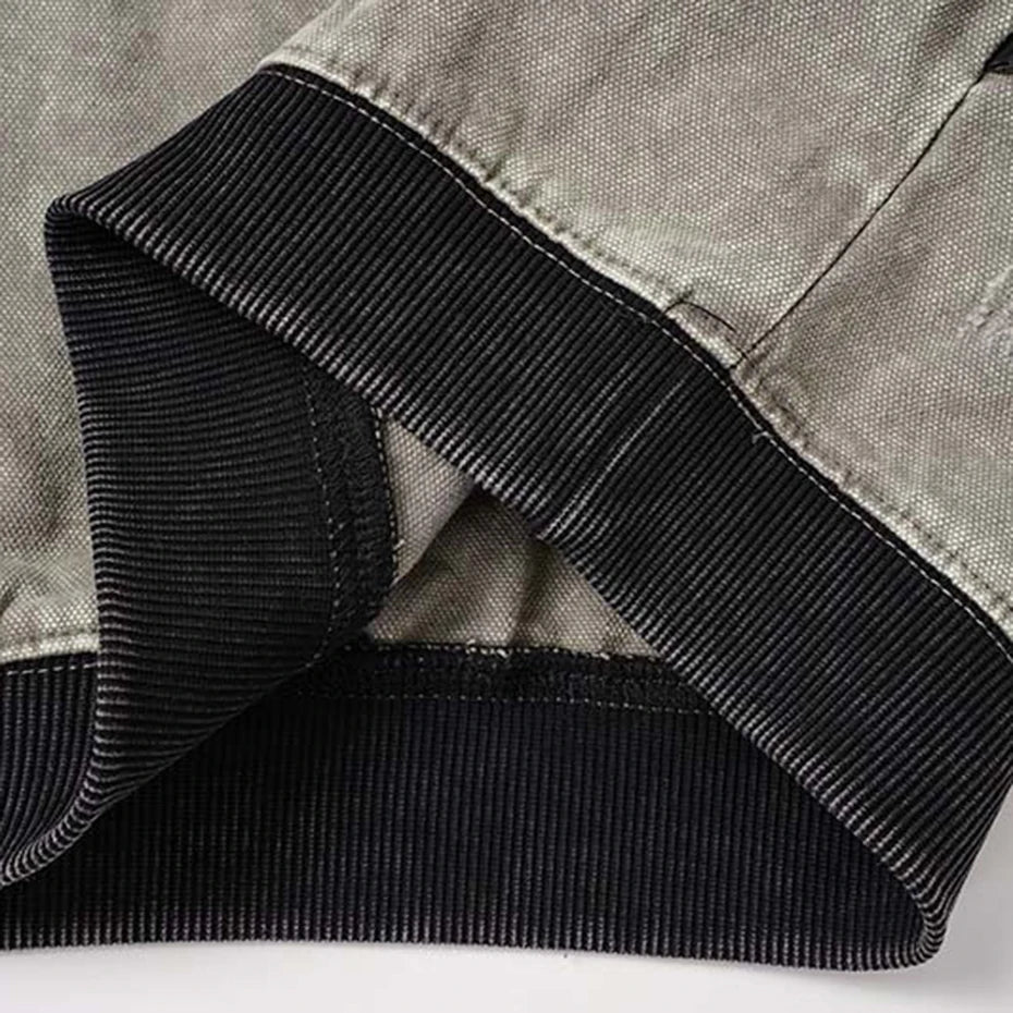 Vintage Patchwork Loose Hoodie — fabric close-up