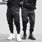 Ribbon Harem Cargo Pants — front view