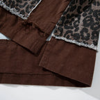 Vintage Leopard Oversized T-Shirt — fabric close-up