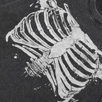 Black Skeleton Faded T-Shirt — front view